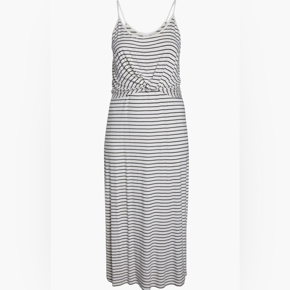 BP. Center Twist Striped Maxi Dress